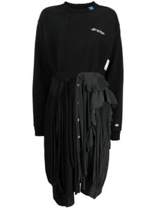 Maison MIHARA YASUHIRO robe-chemise à logo brodé - Noir