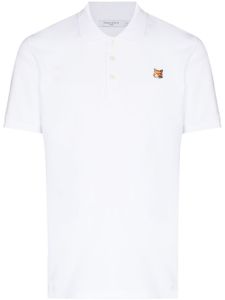 Maison Kitsuné polo à patch logo - Blanc