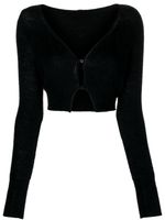 Jacquemus cardigan Le Cardigan Alzou à coupe crop - Noir - thumbnail