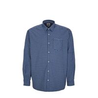 s.Oliver geruit regular fit overhemd lichtblauw - thumbnail