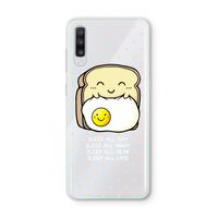 Sleep All Day: Samsung Galaxy A70 Transparant Hoesje