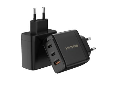Mobilize Mobilize Wall Charger 2x USB-C + 1x USB GaN 65W with PD/PPS Black