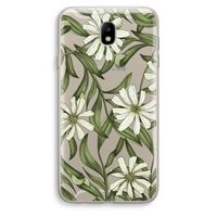 Wit bloemenpatroon: Samsung Galaxy J7 (2017) Transparant Hoesje