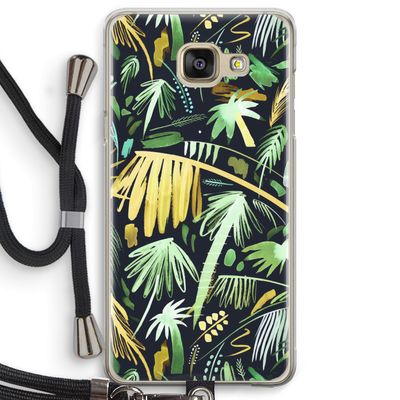 Tropical Palms Dark: Samsung Galaxy A5 (2016) Transparant Hoesje met koord