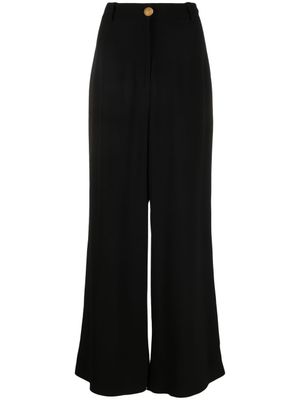 Balmain pantalon palazzo à taille haute - Noir