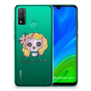 Silicone Back Case Huawei P Smart 2020 Boho Skull