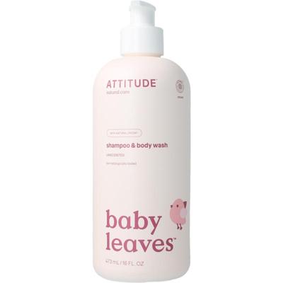 Attitude Shampoo 2 in 1 baby leaves parfum vrij