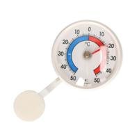 TFA Raam Thermometer - analoog - kunststof - wit - 7 x 12 cm - binnen en buiten