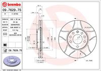 Remschijf BREMBO, Remschijftype: Gespleten: , u.a. für Vauxhall, Opel, Chevrolet - thumbnail