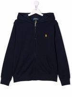 Ralph Lauren Kids hoodie zippé Polo Pony - Bleu