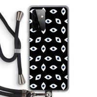 Eyes pattern: Samsung Galaxy A72 5G Transparant Hoesje met koord