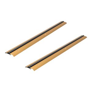 Tochtstrip - 2x - tochtwering - goud - aluminium - 91 x 8 cm - deur tochtstopper