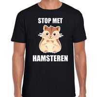 Stop met hamsteren t-shirt zwart voor heren