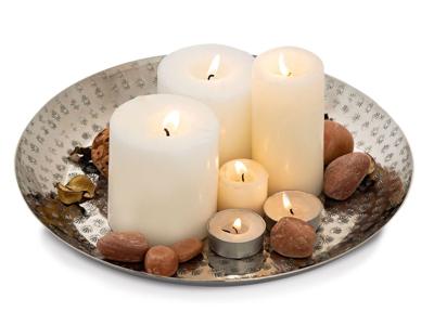 Anna - Deko Tablett - goud of zilver - metaal - ø 28 cm