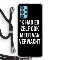 Meer verwacht - Zwart: Samsung Galaxy A32 4G Transparant Hoesje met koord