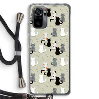 Katten: Xiaomi Redmi Note 10 Pro Transparant Hoesje met koord