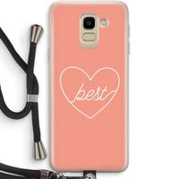 Best heart: Samsung Galaxy J6 (2018) Transparant Hoesje met koord