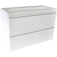 Wiesbaden Shall Onderkast 80x36 cm Glanzend Wit - Moderne Badkamerkast
