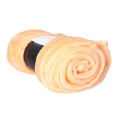 Enzo Fleece deken/plaid - perzik oranje - polyester - 130 x 180 cm