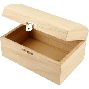 Houten sieradendoos onbedrukt 21 cm