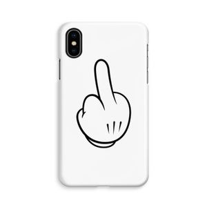 Middle finger white: iPhone X Volledig Geprint Hoesje