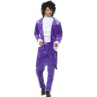 Carnaval verkleed Purple popster - kostuum voor heren - Paars - 2 delig - Prince Charming