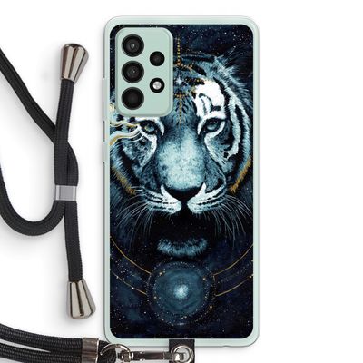 Darkness Tiger: Samsung Galaxy A52s 5G Transparant Hoesje met koord
