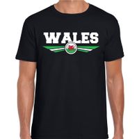 Wales landen t-shirt zwart heren