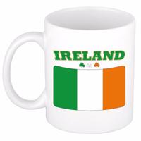 Koffiemok met vlag van Ierland - Ierse vlag - 300 ml - supporters