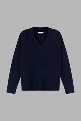 Diepe V-hals trui van biologisch cashmere