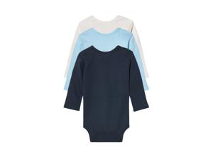 lupilu 3 baby rompers (Wit/Blauw/Marineblauw, 62/68)