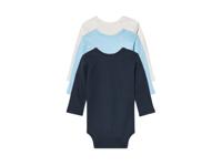 lupilu 3 baby rompers (Wit/Blauw/Marineblauw, 62/68)