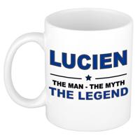 Lucien cadeau mok - man myth legend - naam koffiemok - 300 ml - collega - vaderdag