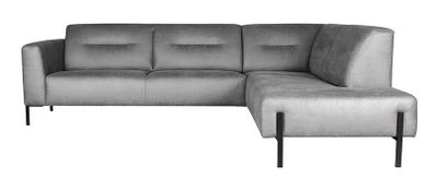 LABEL51 Hoekbank 'Napoli' Rechts, Microfiber, kleur Grijs