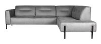 LABEL51 Hoekbank 'Napoli' Rechts, Microfiber, kleur Grijs - thumbnail