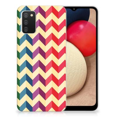 Samsung Galaxy A02s | TPU bumper | Zigzag Multi Color