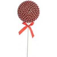 1x Kerst hangdecoratie rood/witte lolly snoepgoed 36 cm - Kersthangers