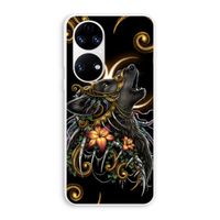Huilende Wolf: Huawei P50 Transparant Hoesje Huilende Wolf: Huawei P50 Transparant Hoesje