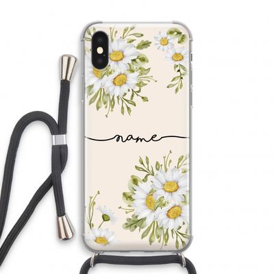 Daisies: iPhone XS Transparant Hoesje met koord