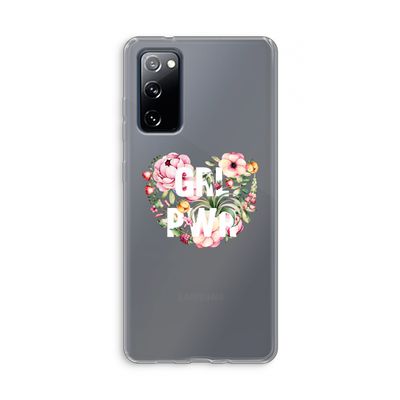 GRL PWR Flower: Samsung Galaxy S20 FE / S20 FE 5G Transparant Hoesje