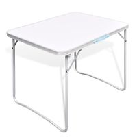 Campingtafel inklapbaar met metalen frame 80 x 60 cm - thumbnail