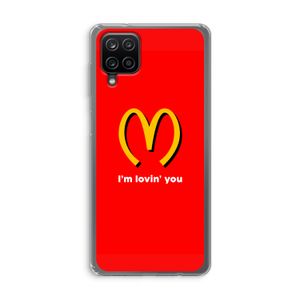 I'm lovin' you: Samsung Galaxy A12 Transparant Hoesje