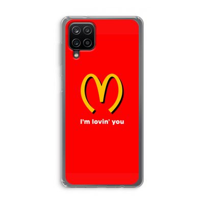 I'm lovin' you: Samsung Galaxy A12 Transparant Hoesje