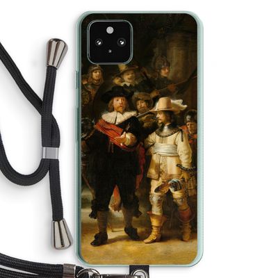 De Nachtwacht: Pixel 5a 5G Transparant Hoesje met koord