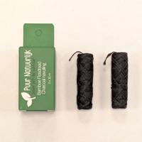 Puur Natuurlijk Bamboe Flosdraad Charcoal navulling (2 x 30m)