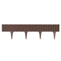 10x stuks kunststof graskant/tuin rand/kantopsluiting bruin totale lengte 39 meter