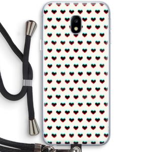 Hartjes: Samsung Galaxy J3 (2017) Transparant Hoesje met koord