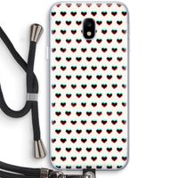 Hartjes: Samsung Galaxy J3 (2017) Transparant Hoesje met koord