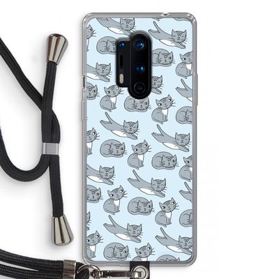 Poezen: OnePlus 8 Pro Transparant Hoesje met koord