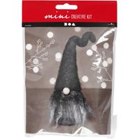 Creativ Company Mini hobbyset, kerst gnoom, h: 13 cm, grijs mix, 1 doos
